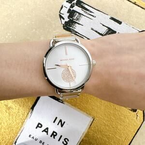 Michael Kors MK3709 Portia Quartz Silver Dial Two Tone Women's Watch